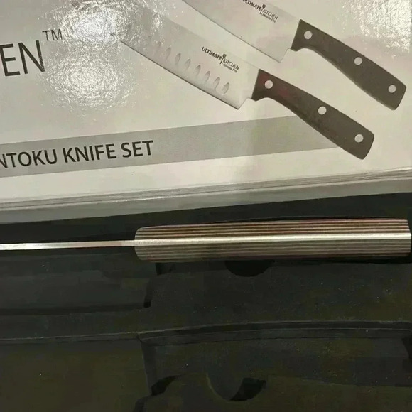 Ultimate Kitchen chef and santoku knife set, NWOT - Picture 4 of 6